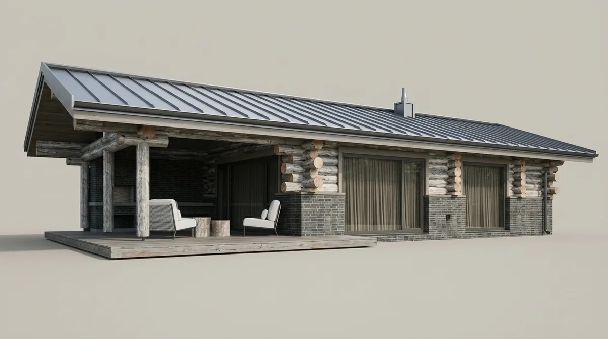 Сруб бани из кело — баня 13,5×6 м, 99,4 м²